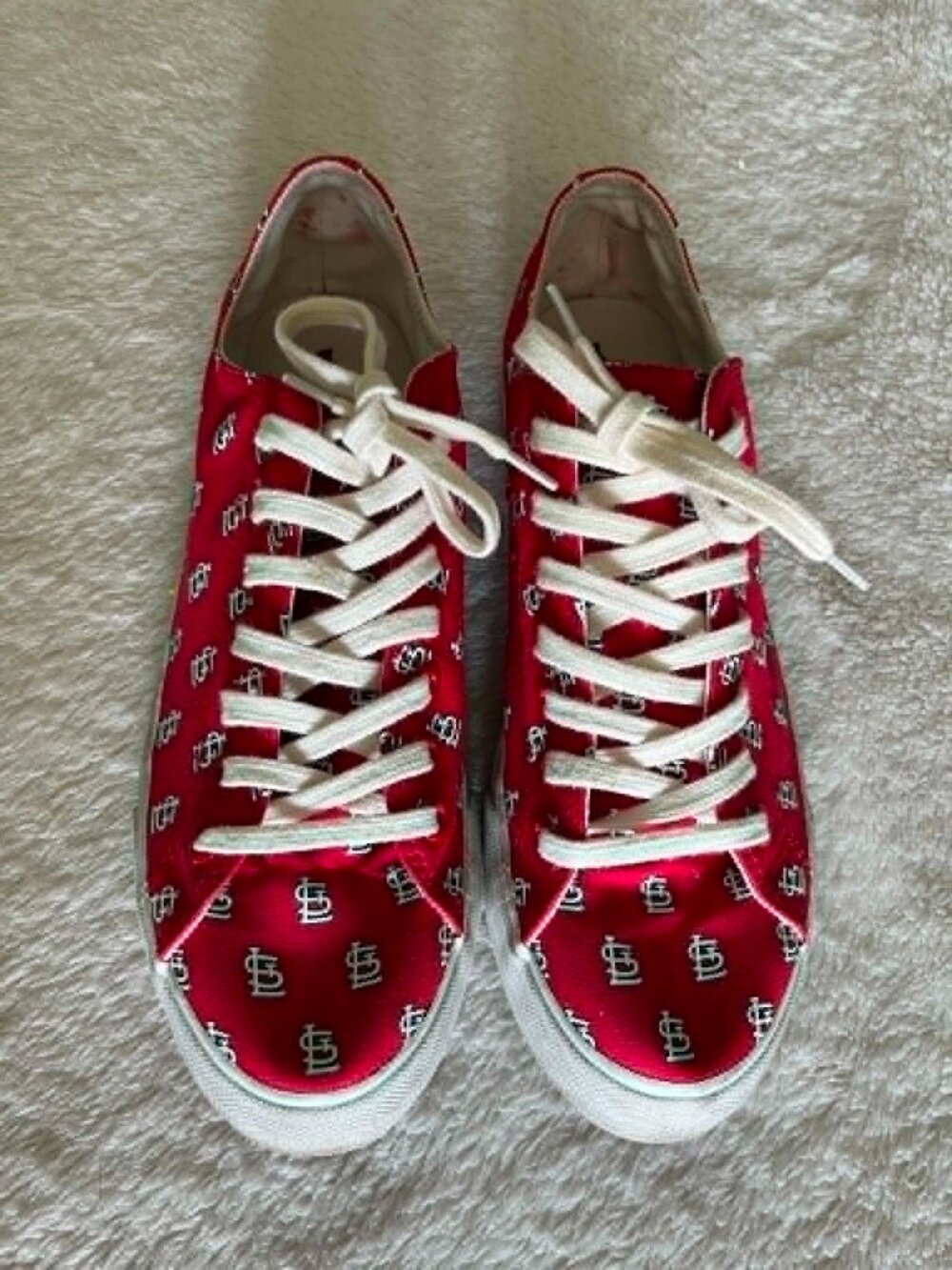 Row One MLB St. Louis Cardinals Canvas Sneakers Unisex Men's size 5.5/Women's 7